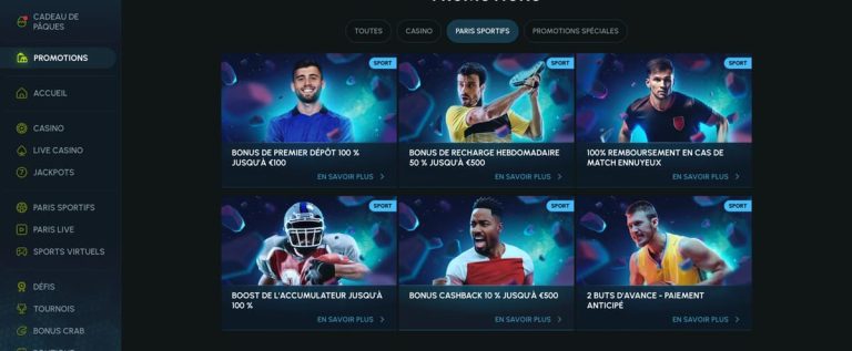 Slotexo Casino bonus paris sportifs
