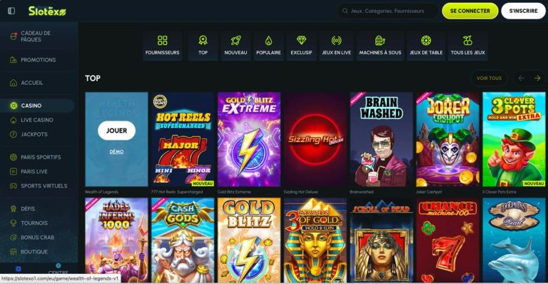 Slotexo Casino jeux