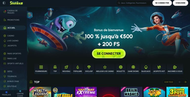 Slotexo Casino page accueil