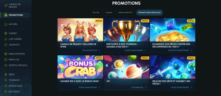 Slotexo Casino promotions